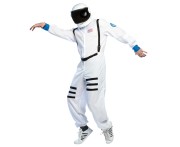 Hełm astronauty biało-czarny – uniwersalny dodatek do kosmicznego stroju