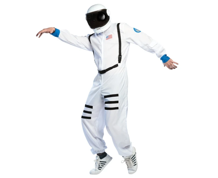 Hełm astronauty biało-czarny – uniwersalny dodatek do kosmicznego stroju