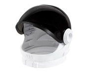 Hełm astronauty biało-czarny – uniwersalny dodatek do kosmicznego stroju