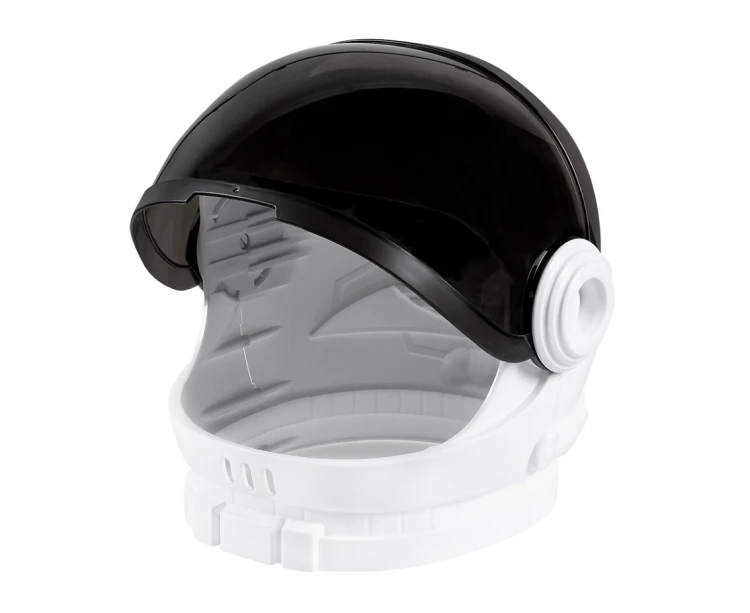 Hełm astronauty biało-czarny – uniwersalny dodatek do kosmicznego stroju