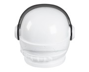 Hełm astronauty biało-czarny – uniwersalny dodatek do kosmicznego stroju