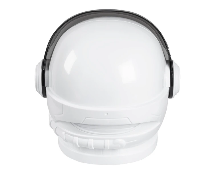 Hełm astronauty biało-czarny – uniwersalny dodatek do kosmicznego stroju