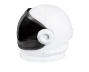 Hełm astronauty biało-czarny – uniwersalny dodatek do kosmicznego stroju