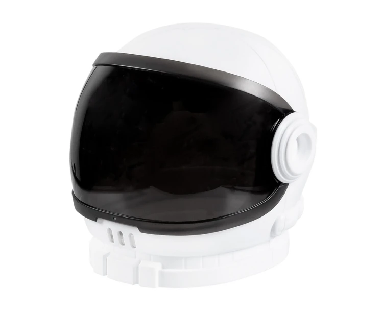 Hełm astronauty biało-czarny – uniwersalny dodatek do kosmicznego stroju