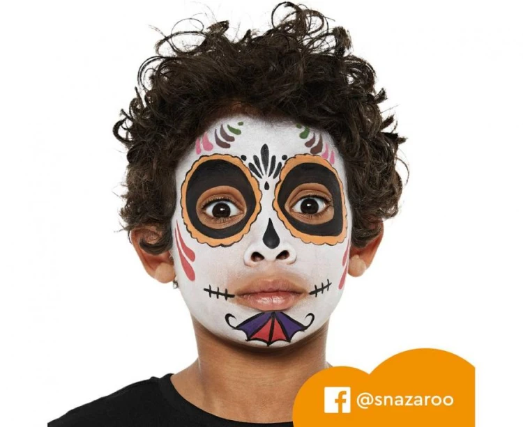 Zestaw farb do malowania twarzy Halloween – 8 kolorów + akcesoria