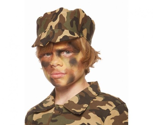 Zestaw farbek do malowania twarzy Armia – 4 kolory + aplikator i chusta