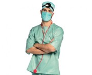 Zestaw doktora – czapka, opaska, maska i stetoskop do przebrania