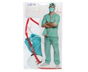 Zestaw doktora – czapka, opaska, maska i stetoskop do przebrania