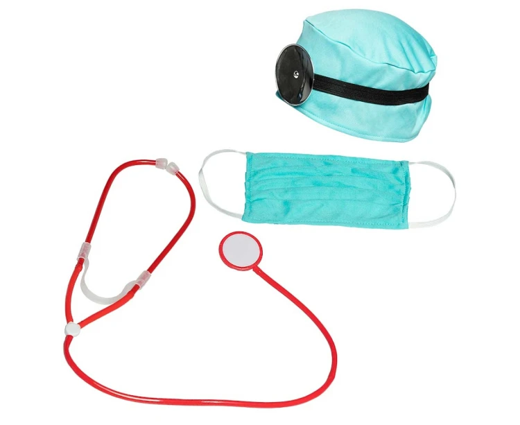 Zestaw doktora – czapka, opaska, maska i stetoskop do przebrania
