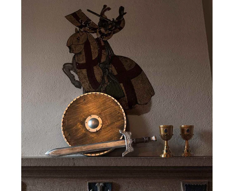 Tarcza rycerza brązowa 40 cm – realistyczny dodatek do kostiumu