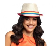 Kapelusz Pride słomkowy uniwersalny – tęczowy dodatek na letnie imprezy