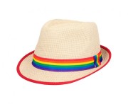 Kapelusz Pride słomkowy uniwersalny – tęczowy dodatek na letnie imprezy