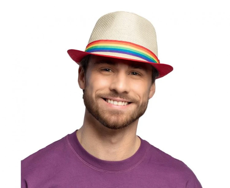 Kapelusz Pride słomkowy uniwersalny – tęczowy dodatek na letnie imprezy