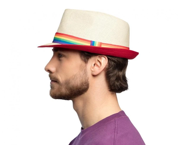 Kapelusz Pride słomkowy uniwersalny – tęczowy dodatek na letnie imprezy