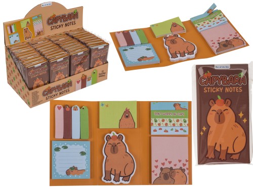 Capybara Sticky Notes – kolorowe karteczki samoprzylepne z kapibarą  (1).jpg