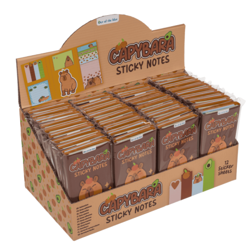 Capybara Sticky Notes – kolorowe karteczki samoprzylepne z kapibarą  (1).png
