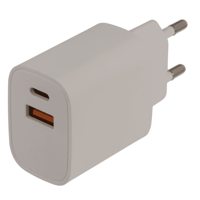 Szybka ładowarka USB-C + USB-A 20W – Ekspresowe ładowanie dwóch urządzeń  (4).png