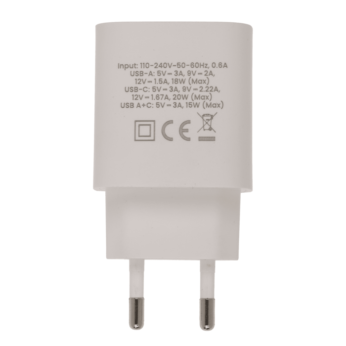 Szybka ładowarka USB-C + USB-A 20W – Ekspresowe ładowanie dwóch urządzeń  (5).png