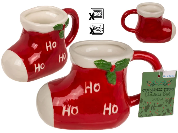 Kubek Świąteczny w Kształcie Buta Mikołaja – Ho Ho Ho, Prezent Bożonarodzeniowy  (1).jpg