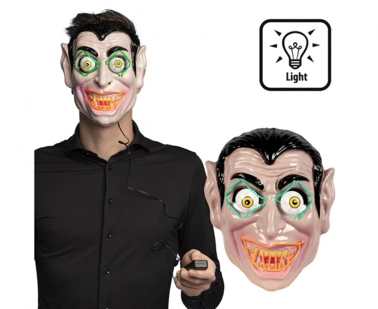 Maska LED Wampir – świecąca maska na Halloween i imprezy tematyczne