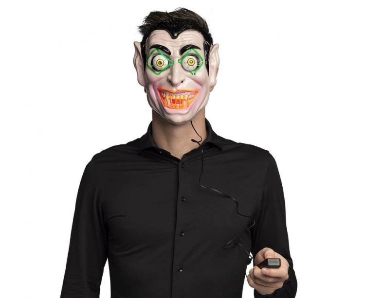 Maska LED Wampir – świecąca maska na Halloween i imprezy tematyczne