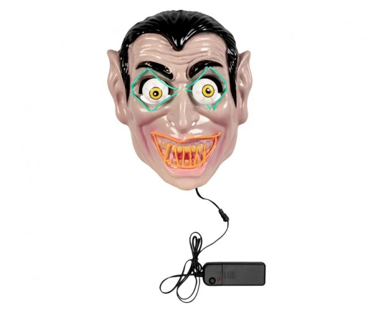 Maska LED Wampir – świecąca maska na Halloween i imprezy tematyczne
