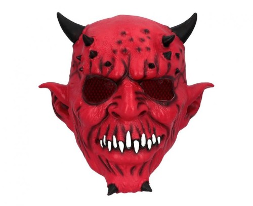 Maska lateksowa Straszny Diabeł – przerażający akcent na Halloween