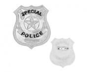 Zestaw dla dorosłych Policjant – okulary, odznaka i pagony, uniwersalny