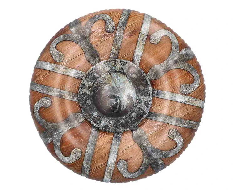 Zestaw dmuchany wiking – miecz 58 cm i tarcza 45 cm, kolorowy