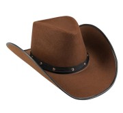 Kapelusz kowbojski brązowy 58 cm – uniwersalny, lekki, z poliestru