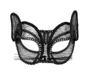 Czarna maska wenecka kot – elegancka maska na bal i karnawał