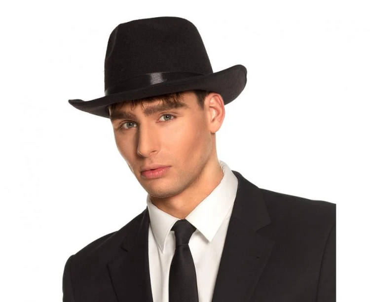 Kapelusz Mafia czarny – uniwersalny 56 cm, elegancki dodatek do stylizacji