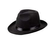 Kapelusz Mafia czarny – uniwersalny 56 cm, elegancki dodatek do stylizacji