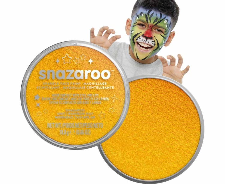 Farba do malowania twarzy żółta błyszcząca 18 ml – bezpieczna i trwała