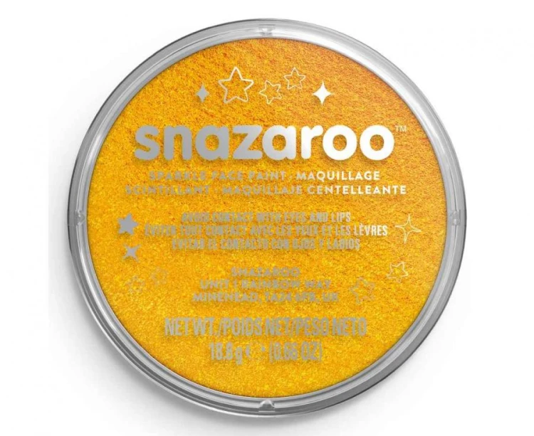 Farba do malowania twarzy żółta błyszcząca 18 ml – bezpieczna i trwała