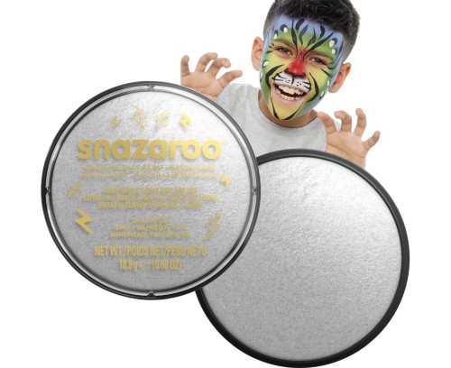 Farba do malowania twarzy szara metaliczna 18 ml – trwała i bezpieczna