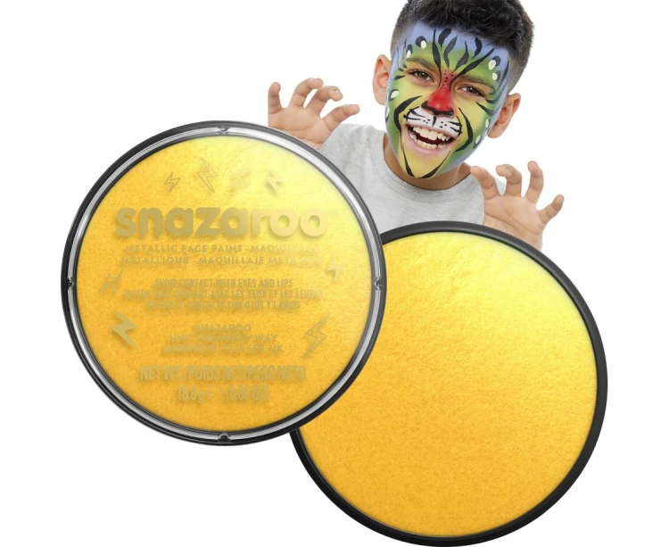 Farba do malowania twarzy złota metaliczna 18 ml – bezpieczna i trwała