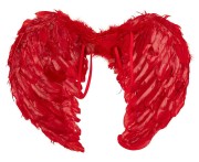Zestaw Aniołek czerwony – skrzydełka i aureola na Halloween i imprezy