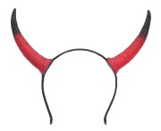 Tiara z rogami diabła – czerwona opaska na Halloween i imprezy tematyczne