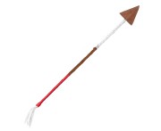 Zestaw Indianki – łuk 61 cm i strzała 35 cm, biało-brązowy, zabawa i karnawał