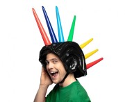 Nadmuchiwany kask z kolcami – kolorowy, uniwersalny rozmiar