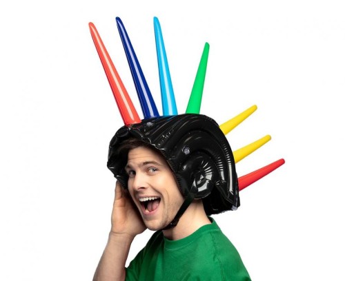 Nadmuchiwany kask z kolcami – kolorowy, uniwersalny rozmiar