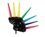 Nadmuchiwany kask z kolcami – kolorowy, uniwersalny rozmiar