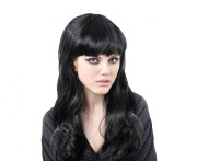 Peruka Glamour czarna – długa uniwersalna peruka na imprezy i Halloween