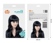 Peruka Glamour czarna – długa uniwersalna peruka na imprezy i Halloween