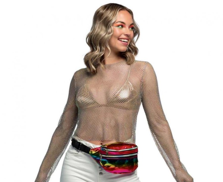 Tęczowa torebka nerka – uniwersalny dodatek na imprezy i dyskoteki