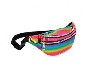 Tęczowa torebka nerka – uniwersalny dodatek na imprezy i dyskoteki