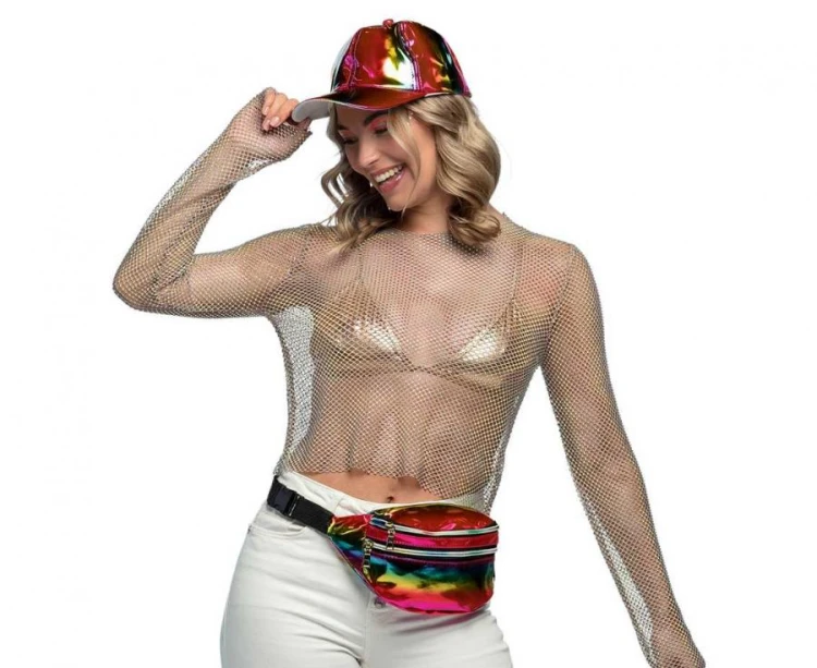 Tęczowa torebka nerka – uniwersalny dodatek na imprezy i dyskoteki