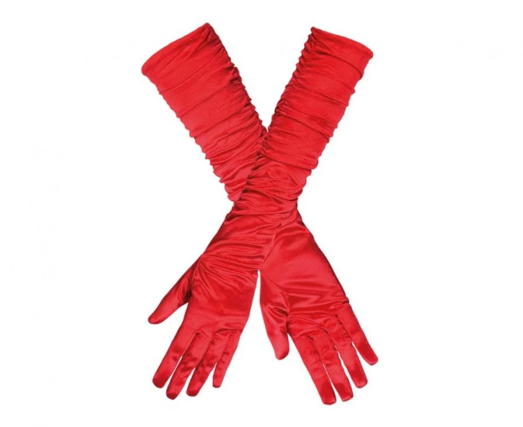 Czerwone rękawiczki do łokcia – elegancki dodatek w stylu Hollywood