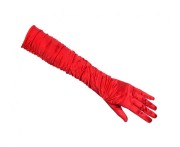 Czerwone rękawiczki do łokcia – elegancki dodatek w stylu Hollywood